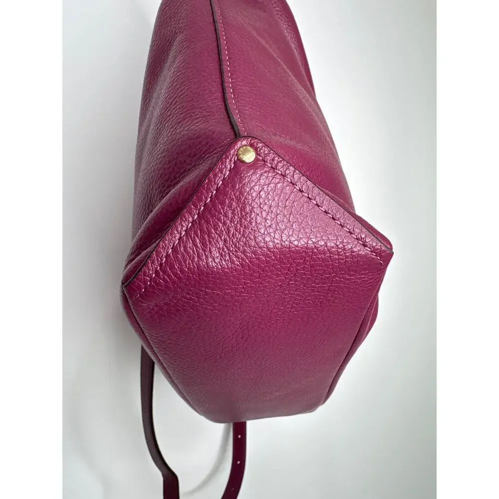 Coach Abby duffle berry Pebbled Leather Shoulder Bag F31507 like NEW